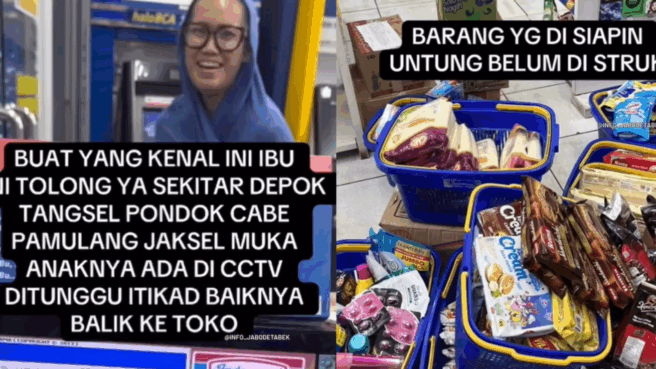 Minimarket di Pondok Cabe ini jadi korban penipuan ibu-ibu bermodus top up dompet digital (Instagram.com/infojabodetabek24_)