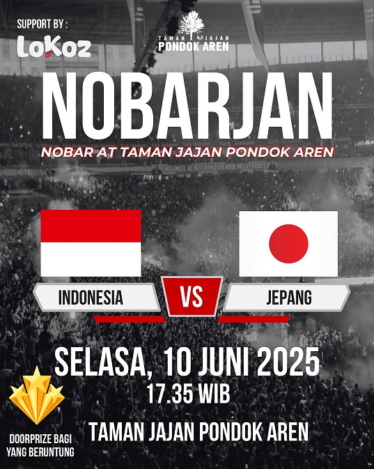 tempat nobar Timnas indonesia vs Jepang di tangsel