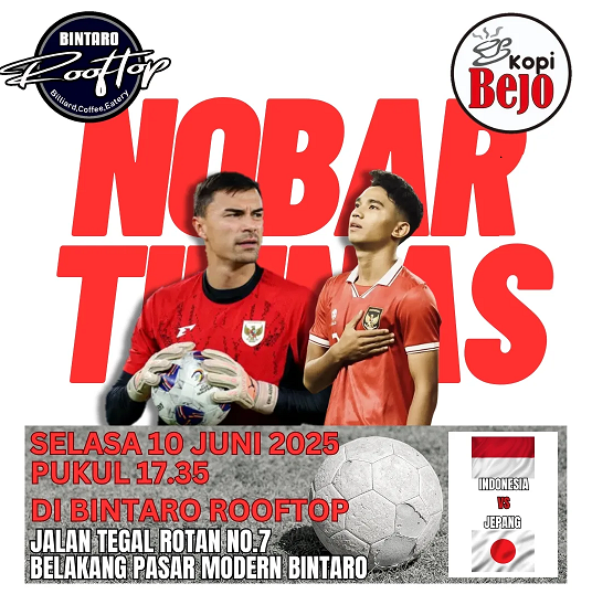 tempat nobar Timnas indonesia vs Jepang di tangsel