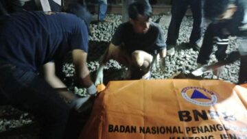 pria tanpa identitas tertabrak kereta api di Ciputat Tangsel