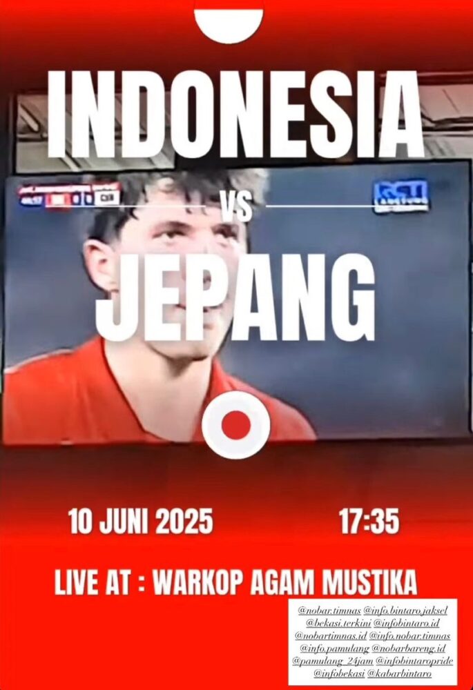 tempat nobar Timnas indonesia vs Jepang di tangsel