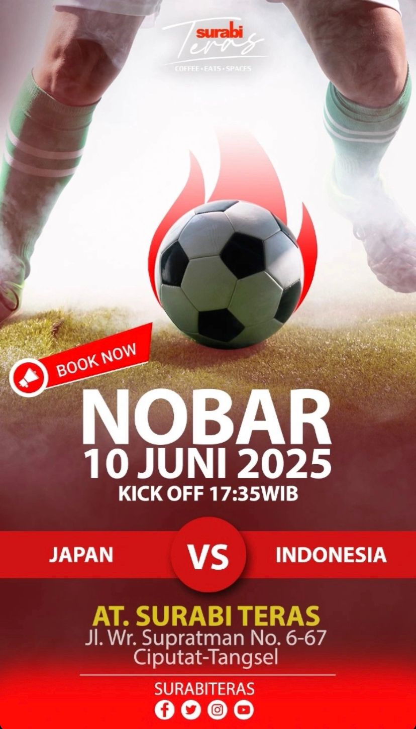 tempat nobar Timnas indonesia vs Jepang di tangsel