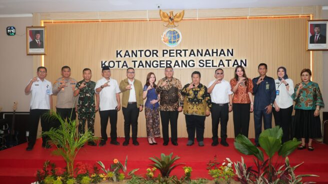 Program kolaborasi Integrasi NIB dan NOP antara Kantor Pertanahan (Kantah) Kota Tangsel dan Pemkot Tangsel dimulai