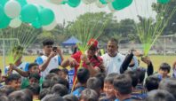 Ketua Askot PSSI Tangsel, Erlangga Yudha Nugraha, saat meresmikan Liga Askot PSSSI Tangsel 2025. Foto: ist