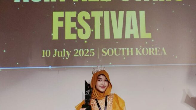Nadhira Lathifa Adzkiya Meraih Gold Award dalam ajang bergengsi Asia All Stars Festival 2025 yang digelar di Seoul, Korea Selatan pada 10 Juli 2025.