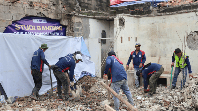 pemkot tangsel perbaiki rumah yang terdampak ledakan di pondok cabe