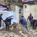 Rumah yang terkena ledakan di Pondok Cabe