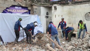 Rumah yang terkena ledakan di Pondok Cabe