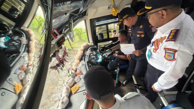 Dishub Tangsel Gelar Ramp Check di Sejumlah PO, 39 Kendaraan Bus Tak Lulus Uji 1 dishub tangsel
