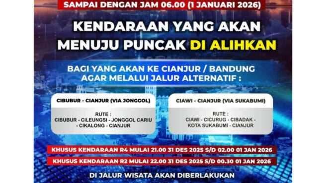 Car Free Night Puncak Saat Malam Tahun Baru 2026
