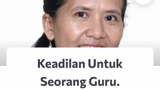 Petisi dukungan untuk guru SD di Pamulang, Tangsel. Foto: Tangkapan layar