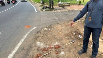 Lokasi kejadian penusukan pedagang di Ciputat. Foto: Polsek Ciputat Timur