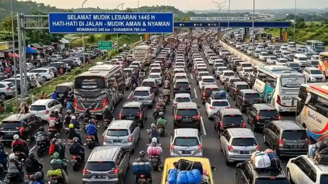 Ilustrasi Puncak Arus Mudik Lebaran 2026
